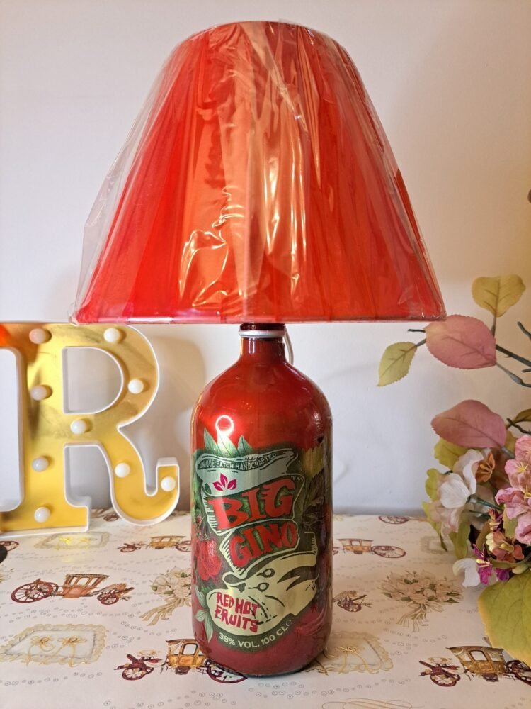 Lampada Bottiglia Big Gino Rossa