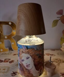 Lampada Bottiglia JRose con volto di Donna