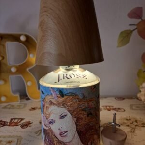 Lampada Bottiglia JRose con volto di Donna