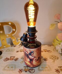 Lampada Bottiglia JRose Flamenco Lampadina Rossa