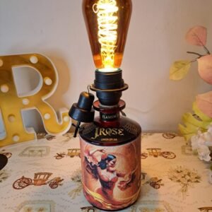 Lampada Bottiglia JRose Flamenco Lampadina Rossa