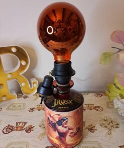 Lampada Bottiglia JRose Flamenco Lampadina Rossa