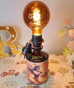 Lampada Bottiglia JRose Flamenco Lampadina Rossa