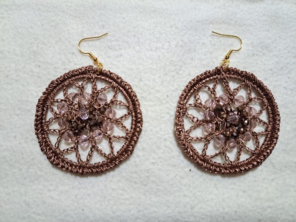 Orecchini Fatti a Mano Lavorazione Uncinetto