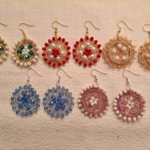 Orecchini Fatti a Mano Lavorazione Uncinetto